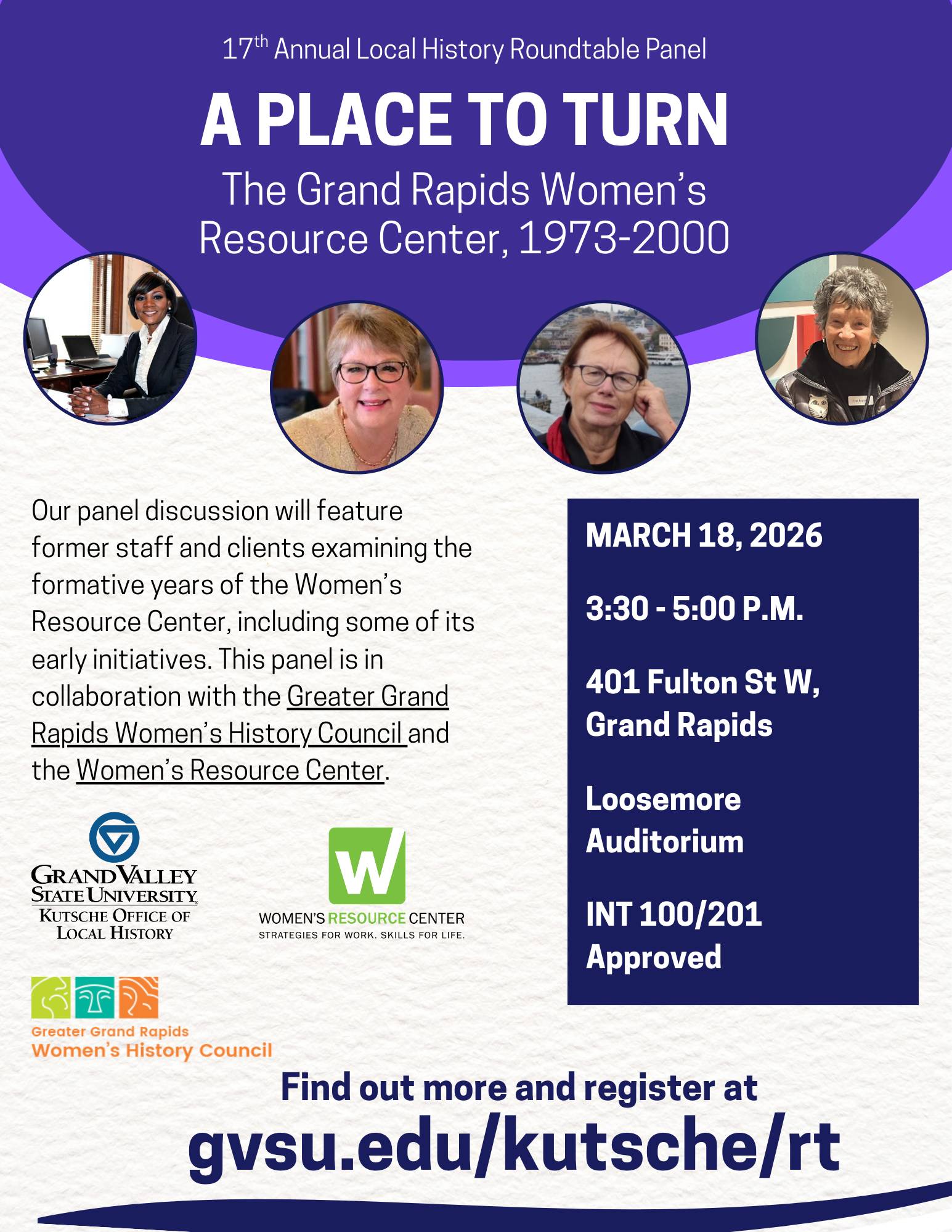 Flyer advertising A Place to Turn: The Grand Rapids Women's Resource Center, 1973-2000